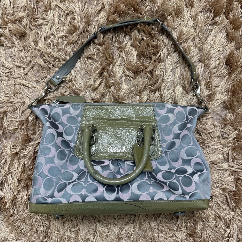 coach ashley signature sateen satchel